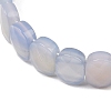 Dyed & Heated Natural Agate Oval Beaded Stretch Bracelet G-E010-01-20-2