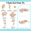7Pcs 7 Styles Alloy Crystal Rhinestone Brooches for Women JEWB-WR0001-11-2