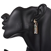 Brass Micro Pave Clear Cubic Zirconia Dangle Earrings EJEW-JE06949-4