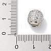 Rack Plating Brass Micro Pave Cubic Zirconia Beads KK-L224-030P-3