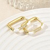 Brass Micro Pave Cubic Zirconia Hoop Earrings KK-CBA98BA-01G-D-2