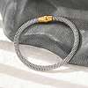 304 Stainless Steel Mesh Chain Bracelets for Women Men BJEW-Z087-19GP-1