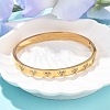 304 Stainless Steel Rhinestone Bangles for Women BJEW-Z092-15G-2