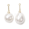 2Pcs 2 Styles Shell Pearl Pendants PALLOY-JF05423-1