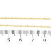 Brass Textured Bar Link Chain Necklaces NJEW-D302-65G-3