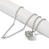 Brass with Rhinestone Pendant Necklaces NJEW-G089-03B-P-2