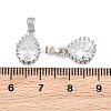 Brass Pave Cubic Zirconia Charms CU-CBA9AB3-01P-03-3