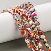 Spray Printed Synthetic Turquoise Beads Strands TURQ-P002-01A-07-1