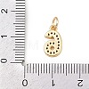 Brass Micro Pave Clear Cubic Zirconia Charms KK-G544-04G-06-3