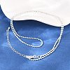 2MM Brass Ball Chain Necklaces for Men Women NJEW-L012-04S-2