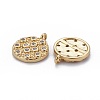 Brass Micro Pave Cubic Zirconia Pendants KK-D156-05G-D-2