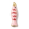 Brass Enamel Pendants KK-H092-08G-2