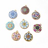 Alloy Printed Pendants X-PALLOY-D581-03-1