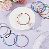 Unicraftale 42Pcs 7 Colors Heavy Duty 304 Stainless Steel Wire Cable Keychains FIND-UN0002-54-3