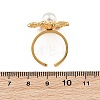 304 Stainless Steel & Plastic Pearl Cuff Open Rings for Women RJEW-G376-03G-3