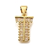 Rack Plating Brass Micro Pave Cubic Zirconia Pendants KK-L226-100G-T-1