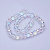 Electroplate Transparent Glass Beads Strands EGLA-E045-D01-2
