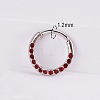 316L Stainless Steel Micro Pave Cubic Zirconia Hoop Nose Rings WG5D603-05-1