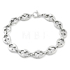 304 Stainless Steel Oval Link Chain Bracelets for Women Men BJEW-F488-48B-P-4