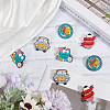 SUNNYCLUE 8Pcs 4 Styles Backpack/Pencil/Book Back to School Theme Enamel Pins JEWB-SC0001-45-4