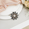 Flower Alloy Rhinestone Brooches for Backpack Clothes JEWB-WH20011-02B-7