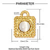 304 Stainless Steel with Cat Eye Pendants GL-OY001-02G-1-2