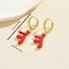 Brass Enamel Deer Hoop Earrings KX0069-2