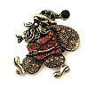 Christmas Alloy Colorful Rhinestone Brooches LS-JEWB-U009-10A-1