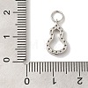 Brass Micro Pave Cubic Zirconia Charms KK-C072-46P-3