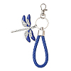 Alloy Enamel & Crystal Rhinestone & PU Leather Strap Keychain KEYC-YW00306-02-1