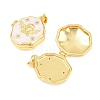 Brass Locket Pendants KK-D232-07G-01-2