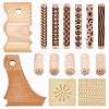 2Pcs 2 Styles Wood Pottery Foot Shaper Tools TOOL-UN0001-80-1