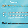 Unicraftale 6Pcs 3 Color 304 Stainless Steel Dolphin Link Bracelets Set for Women BJEW-UN0001-23-4