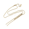 304 Stainless Steel Crystal Rhinestone Pendant Y Necklaces for Women NJEW-F375-01G-02-2