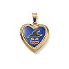 304 Stainless Steel Locket Pendants STAS-H255-02G-14-1