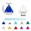 AHADERMAKER 100Pcs 10 Colors Triangle Shape Sew on Rhinestone GLAA-GA0001-59-2