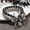 Punk Style Alloy Plastic Charm Bracelets BJEW-K269-01P-3