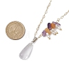 Natural & Synthetic Gemstone Pendant Necklace NJEW-JN04851-4