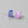 Opaque Colours Glass Hexagon Bugle Beads GLAA-TAC0005-008E-2