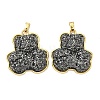 Brass Resin Pendants KK-C158-04A-G-1