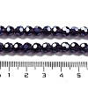 Electroplate Transparent Glass Beads Strands EGLA-A035-T6mm-A15-4