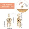 12Pcs 3 Colors Rack Plating Alloy European Dangle Charms MPDL-FH0001-05-2