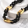 304 Stainless Steel Cuban Link Chains Bracelets for Women Men BJEW-A031-05A-EB-5