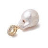 Natural Baroque Keshi Pearl Pendants PALLOY-JF05219-01-3