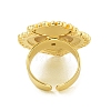 Brass Open Cuff Rings for Women RJEW-U011-01G-3