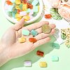 50Pcs Opaque Acrylic Beads MACR-FS0002-50-4