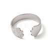 304 Stainless Steel Open Cuff Rings for Women RJEW-G291-04P-2