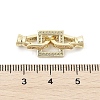 Brass Micro Pave Clear Cubic Zirconia Fold Over Clasps KK-U059-18G-3