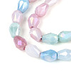 Anti-Tarnish Electroplate Glass Beads Strands X-GLAA-T025-13A-02-3