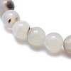 Natural Agate Bead Stretch Bracelets BJEW-K212-C-004-2